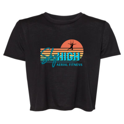Cropped Tank - Black (SkyHigh Logo) Thumbnail