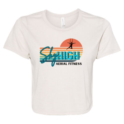 Cropped Tank - Heather Dust (SkyHigh Logo) Thumbnail